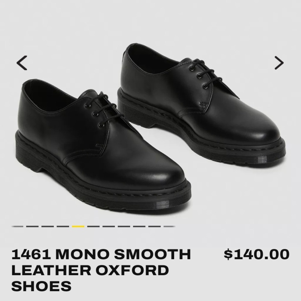 NWT Dr Martens 1461 Mono Smooth Leather Oxford Shoes